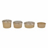 Saladier rond en carton kraft "Buckaty" Par 45 unités L: 15 cm x l: 12,5 cm x H: 10 cm x P: 22 g