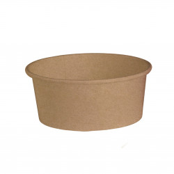 Saladier rond en carton kraft "Buckaty" Par 45 unités L: 15 cm x l: 12,8 cm x H: 6 cm x P: 17,58 g