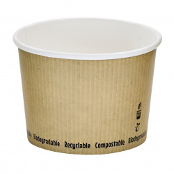 Pot à soupe carton blanc Par 25 unités L: 11,4 cm x l: 9,3 cm x H: 8 cm x P: 13,69 g
