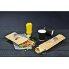 Etui carton ondulé avec fenêtre carré pour sandwich chaud Par 25 unités L: 14,5 cm x l: 15 cm x H: 5,5 cm x P: 15,35 g