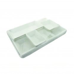 Plateau repas pulpe 5 pièces Par 10 unités L: 41 cm x l: 28 cm x H: 5 cm x P: 151 g