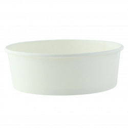 Saladier rond en carton blanc "Buckaty" Par 45 unités L: 15 cm x l: 13 cm x H: 5 cm x P: 14,86 g