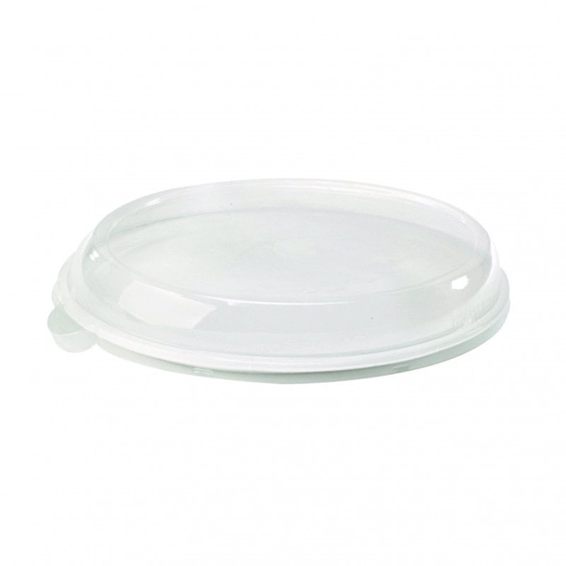 Assiette ovale blanche en pulpe Par 25 unités L: 26 cm x l: 19,5 cm x H: 2 cm x P: 16 g