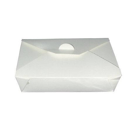 Boîte à repas en carton blanc 21x16x5cm Boîte à repas en carton blanc 21x16x5cm