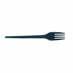 Fourchette plastique PS noire “Lux” Par 50 unités L: 18 cm x P: 4 g