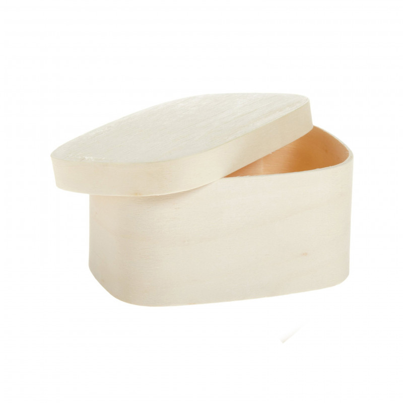 Boîte rectangle en bois apte au contact alimentaire avec couvercle, 11 cm,  emballage bento jetable.