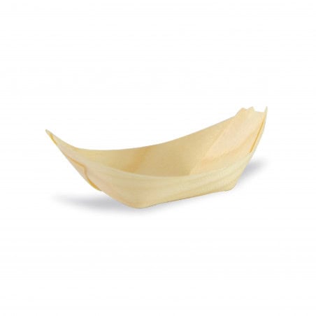 Barquette bateau bois Par 100 unités L: 6,5 cm x l: 4 cm x H: 2 cm x P: 0,7 g