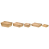 Boîte repas carton kraft laminé Par 40 unités L: 22,8 cm x l: 16 cm x H: 9 cm x P: 57,4 g