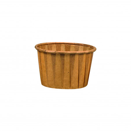 Pot papier plissé kraft avec boîte distributrice Par 200 unités L: 5,4 cm x l: 3,9 cm x H: 3,5 cm x P: 0,75 g