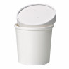 Pot carton blanc chaud et froid Par 50 unités L: 9 cm x l: 7,3 cm x H: 8,5 cm x P: 11 g