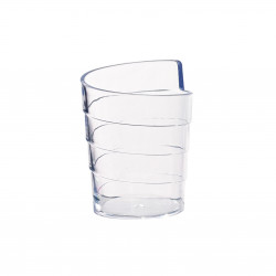 Mise en bouche plastique PS transparent décor "Ruban" Par 15 unités L: 4,3 cm x H: 5,5 cm x P: 9,42 g