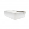 Boîte repas carton blanc Par 50 unités L: 21,5 cm x l: 16 cm x H: 6,5 cm x P: 40,45 g