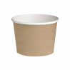 Pot "Deli" rond en carton décor brun Par 50 unités L: 11,4 cm x l: 9,1 cm x H: 9,9 cm x P: 13,2 g