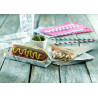 Support hot-dog carton impression journal Par 50 unités L: 18 cm x l: 4 cm x H: 1,9 cm x P: 3,7 g