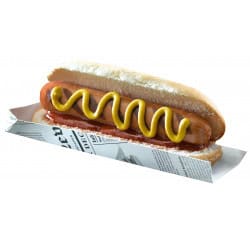 Support hot-dog carton impression journal Par 50 unités L: 18 cm x l: 4 cm x H: 1,9 cm x P: 3,7 g