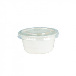 Couvercle PET plat transparent Par 125 unités L: 6,2 cm x P: 1,1 g