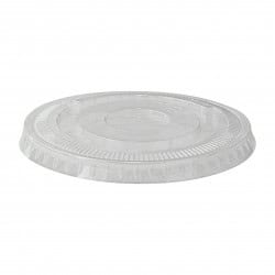 Couvercle PET transparent plat Par 100 unités L: 9,5 cm x H: 1 cm x P: 2,8 g