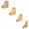 Triangle sandwich kraft double à fenêtre Par 50 unités L: 7,2 cm x l: 12,3 cm x H: 12,3 cm x P: 10,65 g