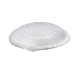 Assiette réutilisable plastique PS carrée transparente 24 x 24 x 4 cm x 10  unités