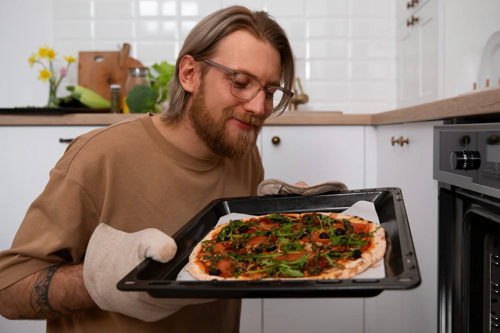 enfournage pizza