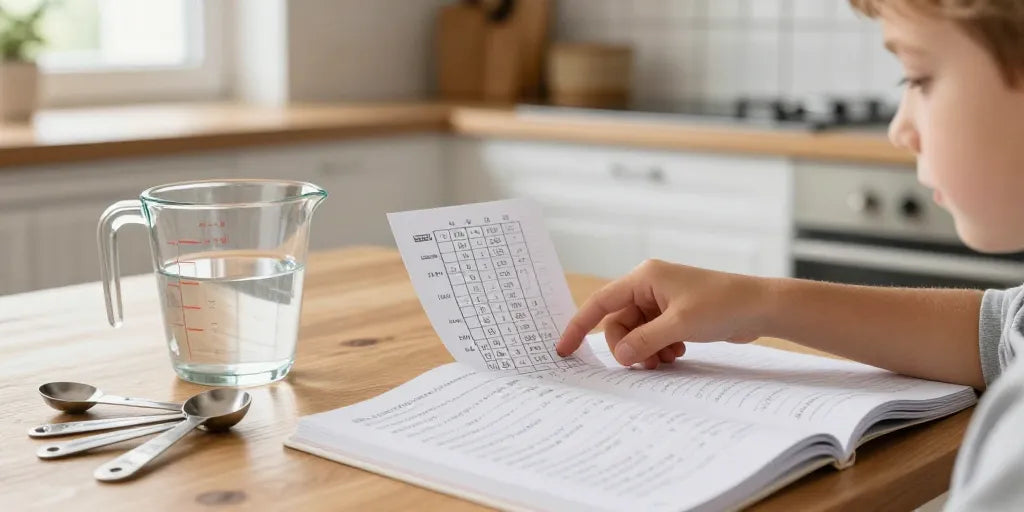 Tableau litre cl ml : la seule référence qui couvre aussi bien la cuisine du quotidien que les maths de CM2