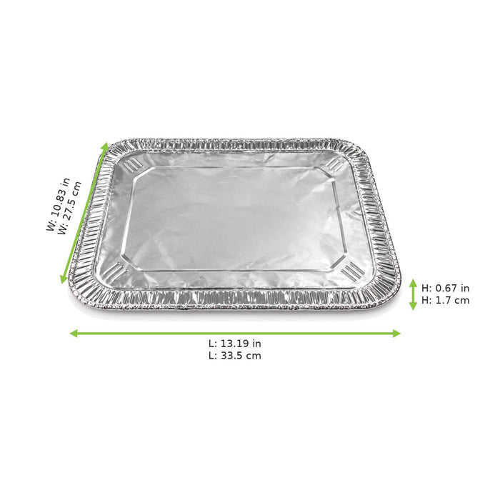 Couvercle en aluminium pour barquette refermable - 33,5 cm x 27,5 cm x 1,7 cm - Compatible avec 209AL253410 - dimensions