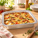 Barquette rectangulaire en aluminium refermable - 3100 ml - 31,8 cm x 26,4 cm x 6 cm - ambiance
