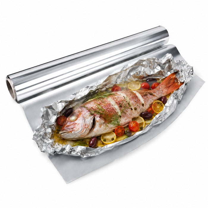 Rouleau de film aluminium de 10 microns ,29 cm de large et 200 m de long 300x300mm H100mm - 3Pcs