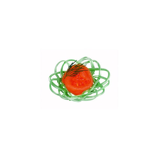 Panier en bambou tressé en forme de fleur "Akita" - Ø 6 cm - H 2,5 cm - 50 unités