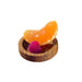 Assiette ronde bicolore en bambou "Cheng" - Ø 5 cm - 24 unités