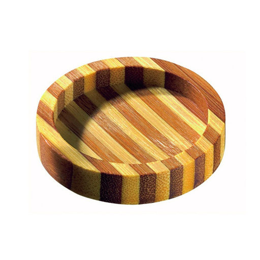 Assiette ronde bicolore en bambou "Cheng" - Ø 5 cm - 24 unités