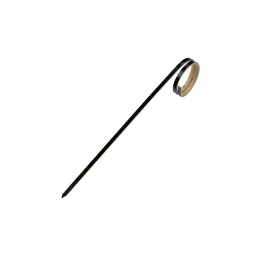 Pique bambou noir "Joyo" rond - 12 cm