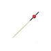 Pique bambou avec décor noir et boule rouge "Kita" 7 cm - 100 unités