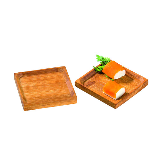 Assiette carrée rebords "Poda" 6 x 6 cm - 24 unités