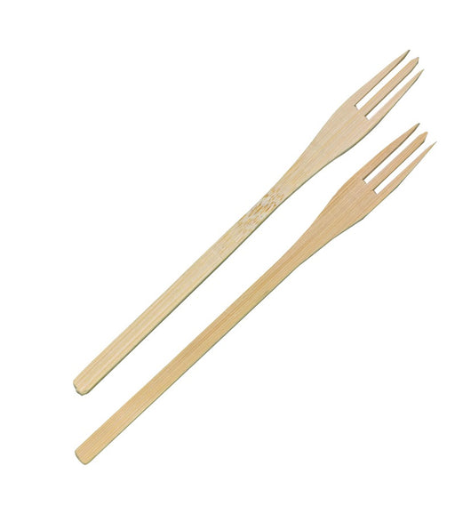 Fourchette bambou "Trident" - 14 cm - 50 unités