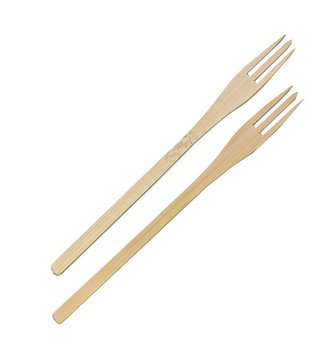 Fourchette bambou "Trident" - 14 cm - 50 unités