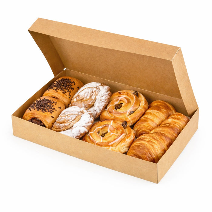Boîte plateau lunch carton brun 42 x 29 x 6 cm - 100 unités