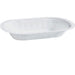 Barquette plastique PP blanche oblongue micro-ondable et scellable 15,9 x 10,2 cm H 2,5 cm - 2100 unités