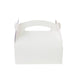 Boîte pâtissière carton blanche avec anse 18 x 10 x 10 cm - 50 unités