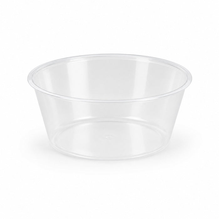 Caissette de cuisson plastique PS ronde translucide 120 ml - Ø 9,2 cm - 1000 unités