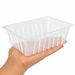 Barquette charcutière rectangulaire en plastique PS translucide pour préparation froide - 500 ml - 14,3 cm x 11,1 cm x 4,9 cm - 250 unités