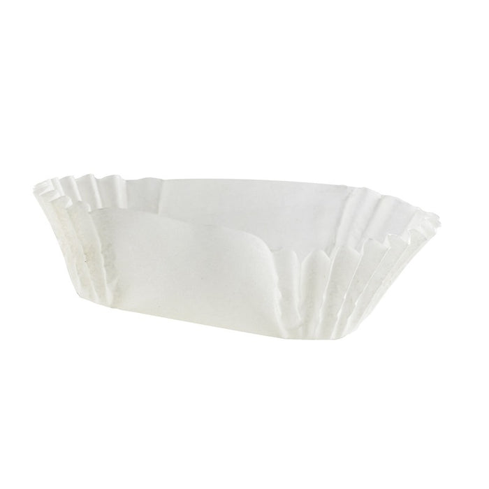Caissette papier ovale blanche 6 x 1,7 cm H 1,5 cm - 1000 unités