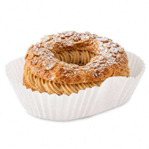 Caissette papier de cuisson ovale blanche siliconée 16 cm x 14 cm x 3,5 cm - 100 unités