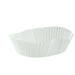 Caissette papier de cuisson ovale blanche siliconée 16 cm x 14 cm x 3,5 cm - 100 unités