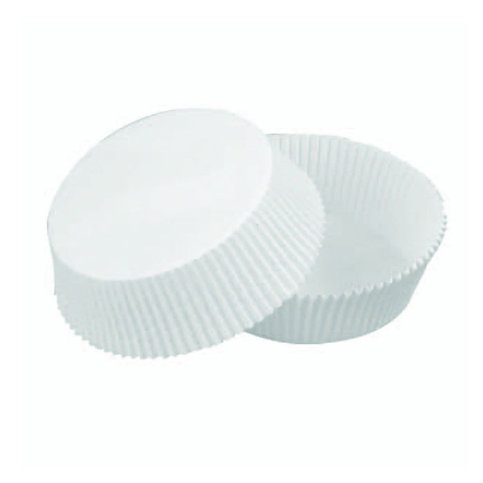Caissette papier de cuisson ronde blanche siliconée - Ø 3,8 cm - 100 unités