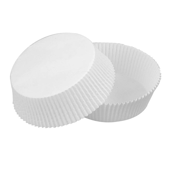 Caissette papier de cuisson ronde blanche siliconée - Ø 8,8 cm - 100 unités