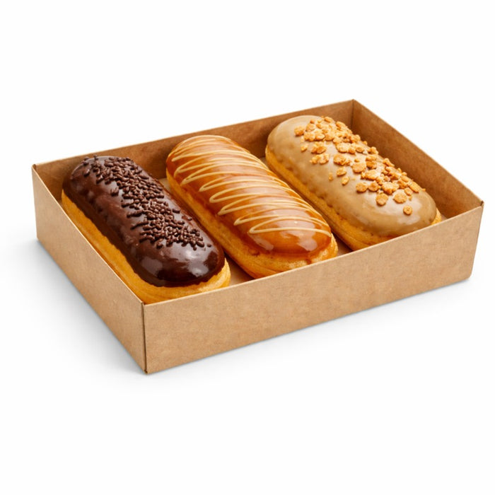 Boite pâtissière carton brun sans couvercle - 16 cm x 12 cm x 5 cm - 100 unités