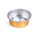 Ramequin rond en aluminium doré - 125 ml - Ø 8,4 cm - H 3,5 cm