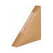 Triangle sandwich kraft simple à fenêtre 2,6 cm x 12,3 cm x 12,3 cm - 50 unités