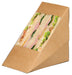 Triangle sandwich kraft triple à fenêtre 8,5 x 12,5 x 12,5 cm - 50 unités